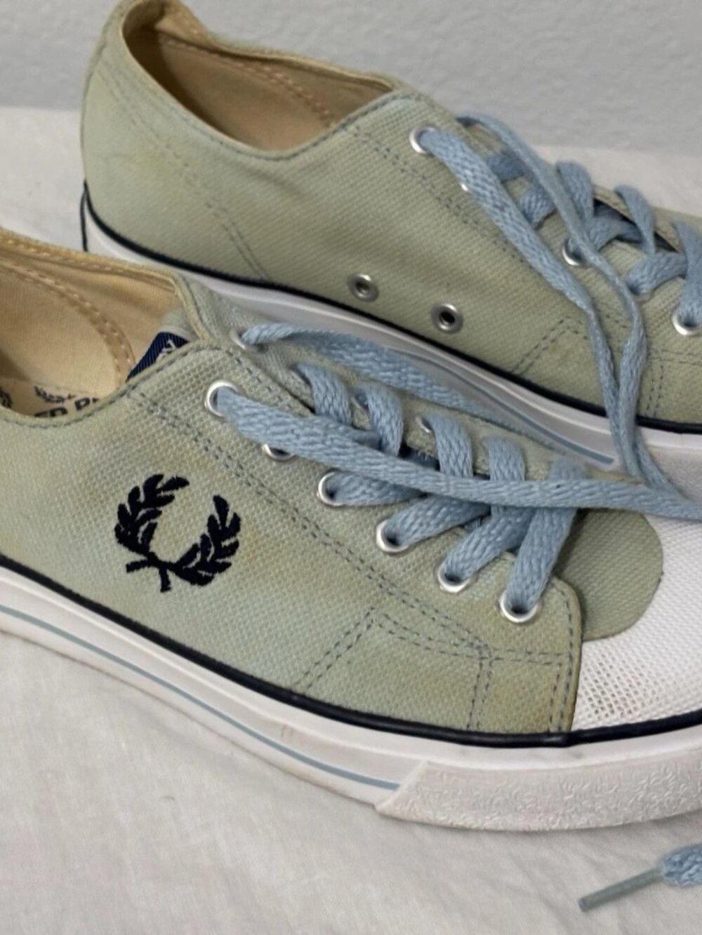 Fred Perry Canvas Shoes USA 5 casual Sneakers UK 4 Green women